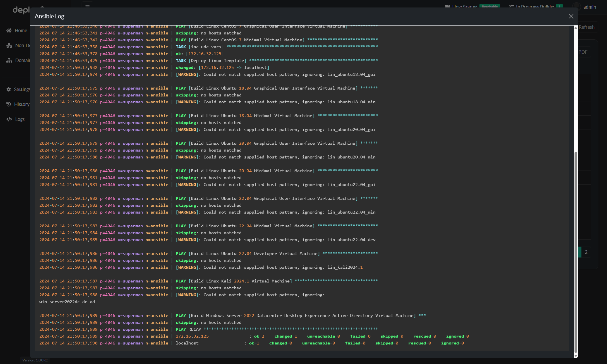 Deployment History