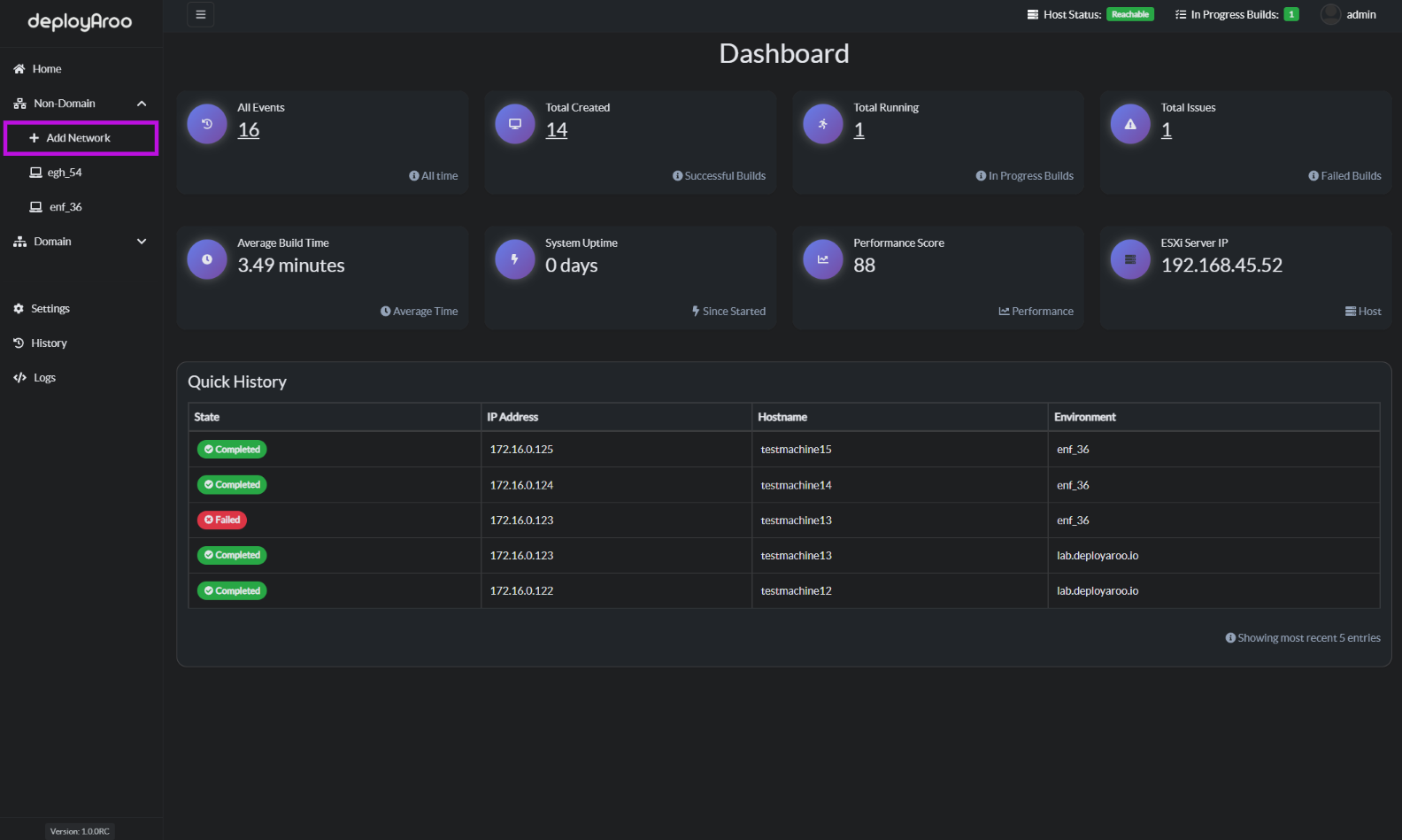 Non-Domain Add Network